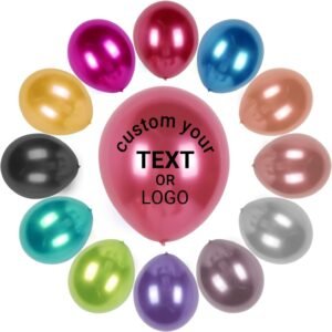 Customized 12-Inch Balloons, Add Your Logo, Text & QR Code, Perfect for Parties...