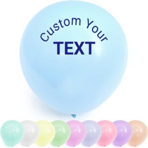Custom Printed Balloons - 12-Inch Customized Latex Balloons for Weddings...