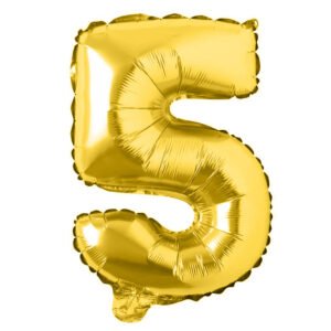 16 Inch 5 Alphabet Foil Gold Number Balloon for Birthday Anniversary Party...