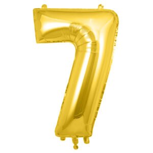 Gold 7 Number Foil Balloons - 32 Inch | Seven Balloons