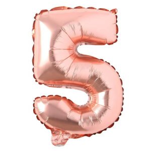 5 Birthday Balloon Decorations Set - Large, 40 Inch | Number 5 Balloon