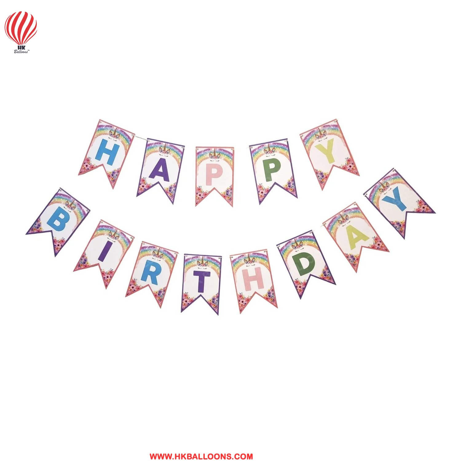 Unicorn Theme Birthday Decoration Banner for Kids Birthday Party