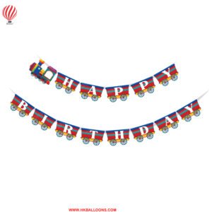 Train Theme Birthday Party Decoration Choo Choo Train Happy Birthday Banner