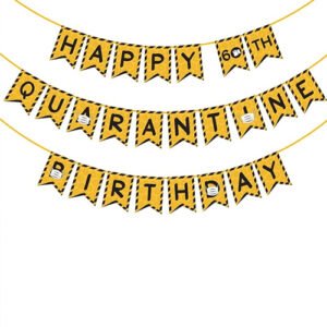 Happy 60th Quarantine Birthday Bunting Banner & Decorations