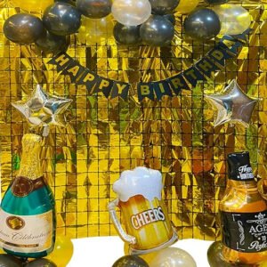 46-Piece Happy Birthday Bunting & Balloon Decoration Kit for All Ages