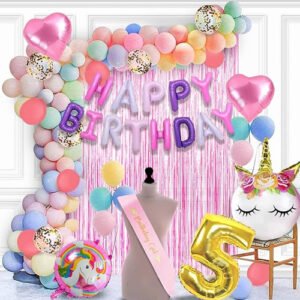 Birthday Party Decorations,Birthday Decorations kit for Girls...