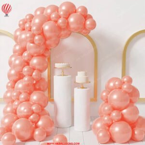 Birthday 100 Rosegold Metallic Balloons 12 Inch Latex