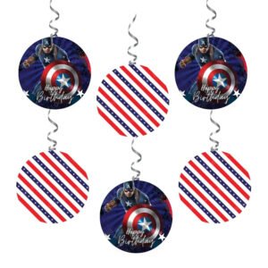 Captain America Dangler Wall Hanging Birthday Decoration