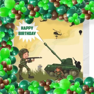 Army Theme Birthday Decoration Backdrop Arch Kit for Kids