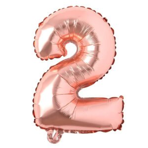 2/Two Number Foil Balloon 16inch For Birthday Anniversary Celebration Party