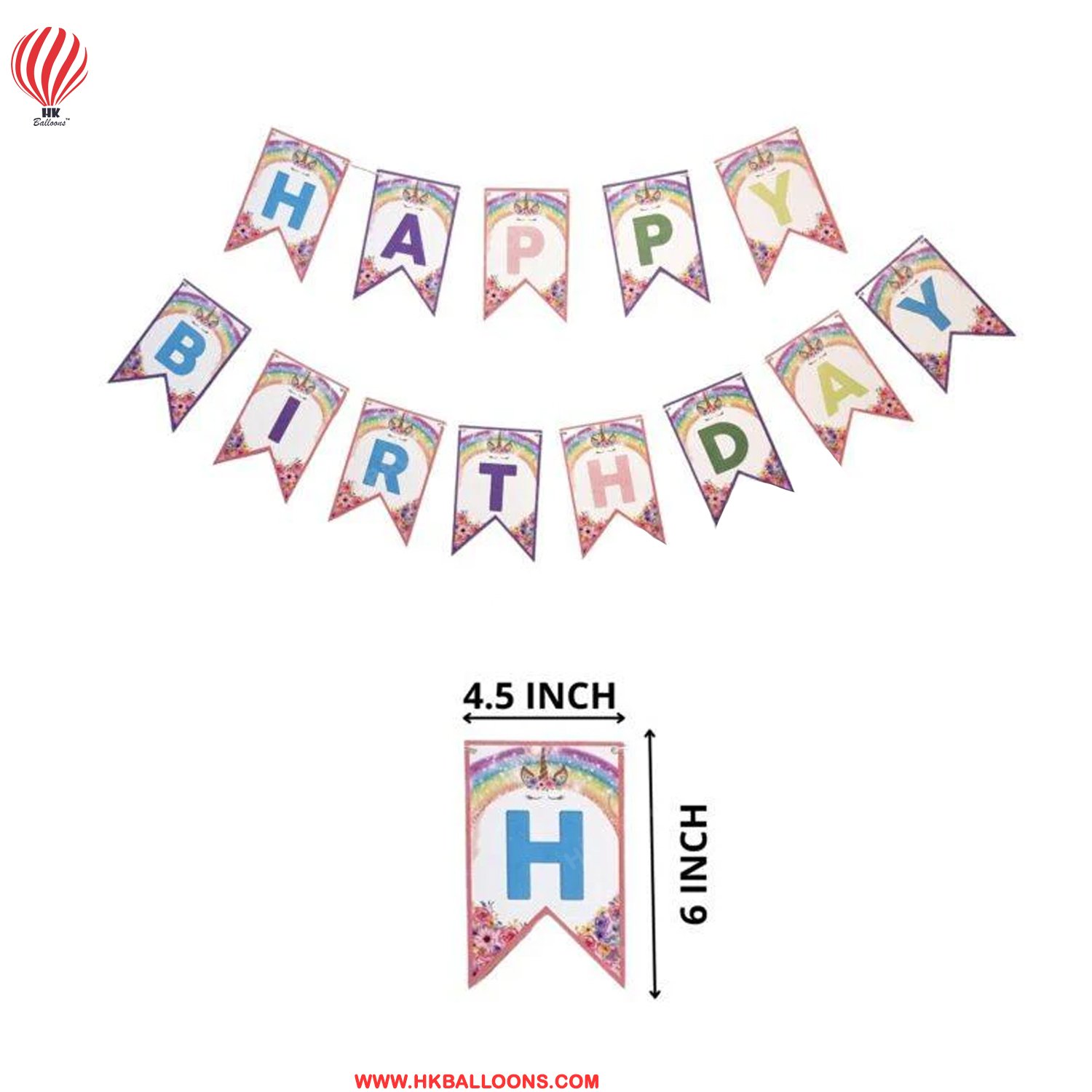 Unicorn Theme Birthday Decoration Banner for Kids Birthday Party - Image 2