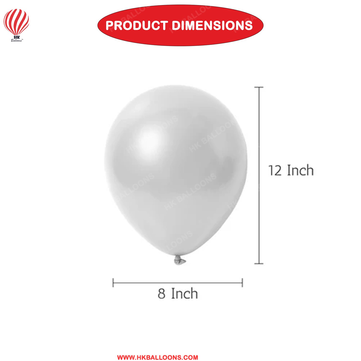 100pcs White Silver Metallic Chrome & Silver Confetti Balloons for Birthday - Image 3