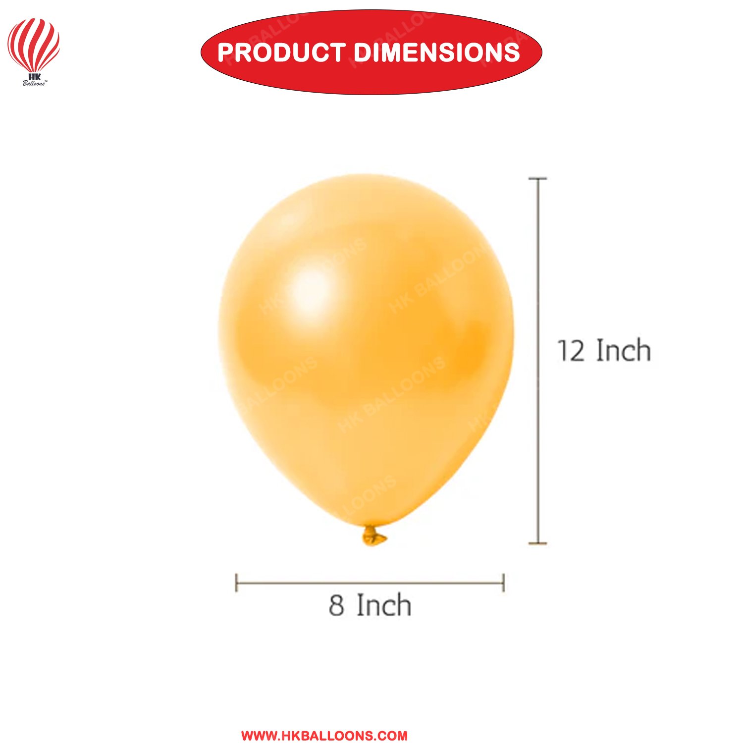 Birthday Gold Metallic Balloon | 12 Inch Latex Balloons with Shiny Surface - Image 2