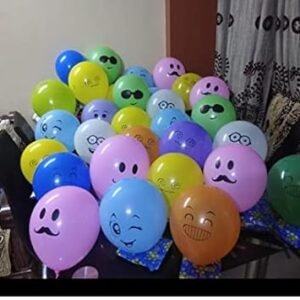 HK balloons 30Pcs Emoji Smiley Face Expression Rubber Balloons