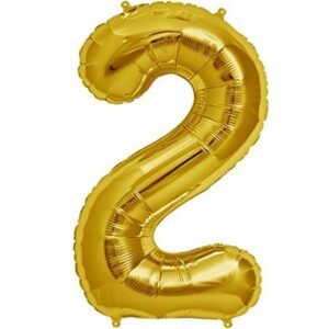 2/Two Number Foil Balloon 16inch For Birthday Anniversary |Rose Gold
