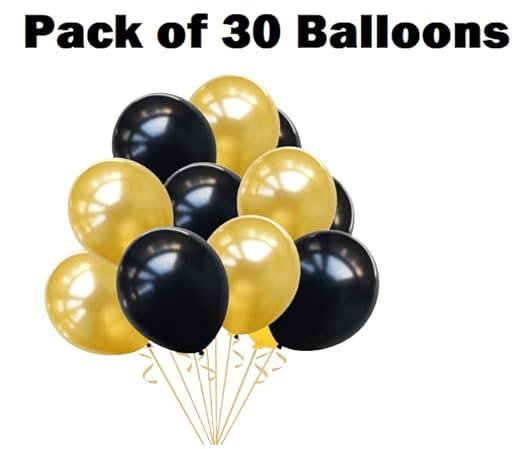 HK balloons Pack Of 34 Pcs Happy Birthday Banner Decoration Kit Set With Metallic Balloons (Happy Birthday Gold Decoration Kit - Pack Of 45) - Image 5