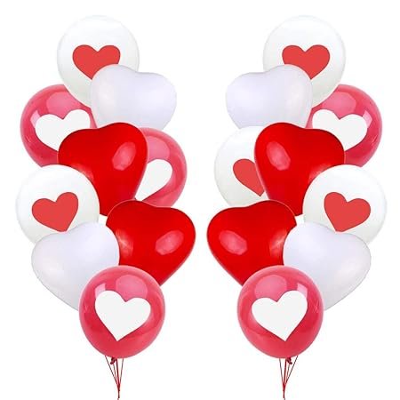 HK Balloons Heart Shaped Balloon Birthday, Anniversary, Valentine Balloons for Decoration, (Love foil balloon with Printed heart balloon - Pack of 51) - Image 3