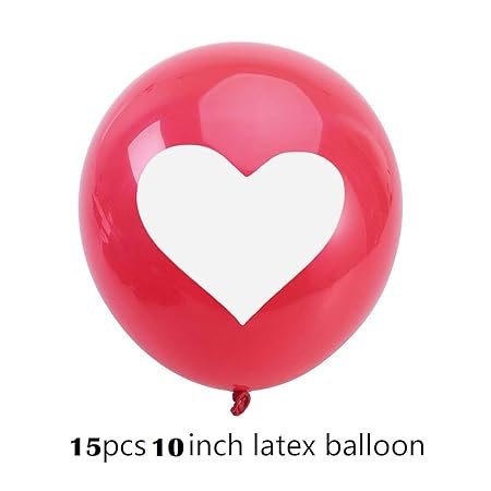 HK Balloons Heart Shaped Balloon Birthday, Anniversary, Valentine Balloons for Decoration, (Love foil balloon with Printed heart balloon - Pack of 51) - Image 4