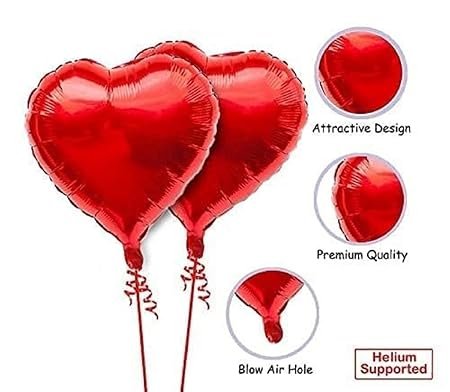 HK Balloons 14Pcs Happy Anniversary Decoration Items With Heart Shaped Foil Balloon For Birthday, Anniversary, Valentine Day Decoration Kit Backdrop Set - Image 3