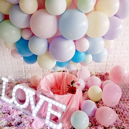 HK balloons Rubber Pack Of 50 Pastel Colour Balloons For Birthday Decoration Baby Shower Anniversary Wedding Decorations Balloons Pastel Themed Decoration Items Kit - Image 3