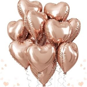 18 Inch Rosegold Heart Shaped Balloons, Heart shape balloons for decoration