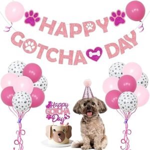 Pet Adoption Party Decorations Pink - Happy Gotcha Day Birthday...