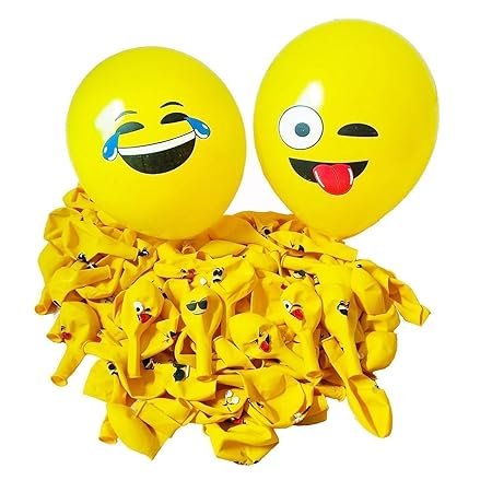 HK Balloons Smiley Balloon Printed Face Expression Latex Balloon 30 Pcs, Yellow/Emoji Balloon/Smiley Balloon/Birthday Decoration/Birthday return gifts for birthday anniversary decorations - Image 3