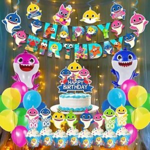 Baby Shark Theme Birthday Decorations