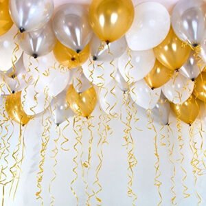 Golden Balloon Curling Ribbons