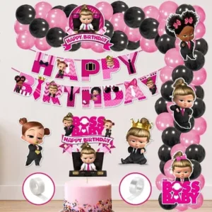 Girl Boss Baby Theme Birthday Decorations