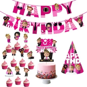 Girl's Boss Baby Theme Birthday Decorations