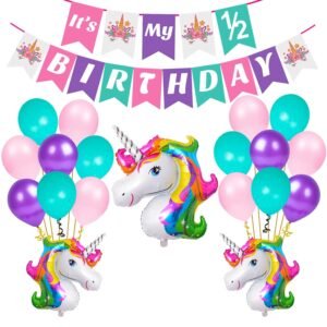 Half Birthday Decorations For Baby Girl Combo