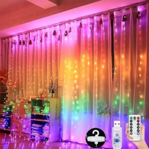 LED Curtain Lights 3mx3m 300leds with USB Operated 8 Modes Icicle LED String...
