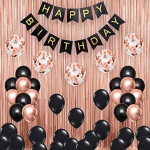 Rubber Rose Gold Birthday Decorations