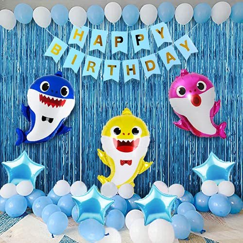 Party Propz Baby Shark Theme Birthday Decorations