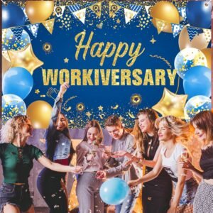 Happy Work Anniversary Backdrop Decorations Employee Appreciation...