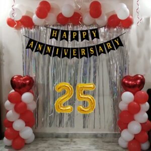 25 Year 25th Wedding Anniversary Decoration Items Surprise Gifts Decoration Balloons