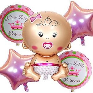 HK Balloons (Pack of 5) Baby Shower Foil Balloons Party Decoration Kids