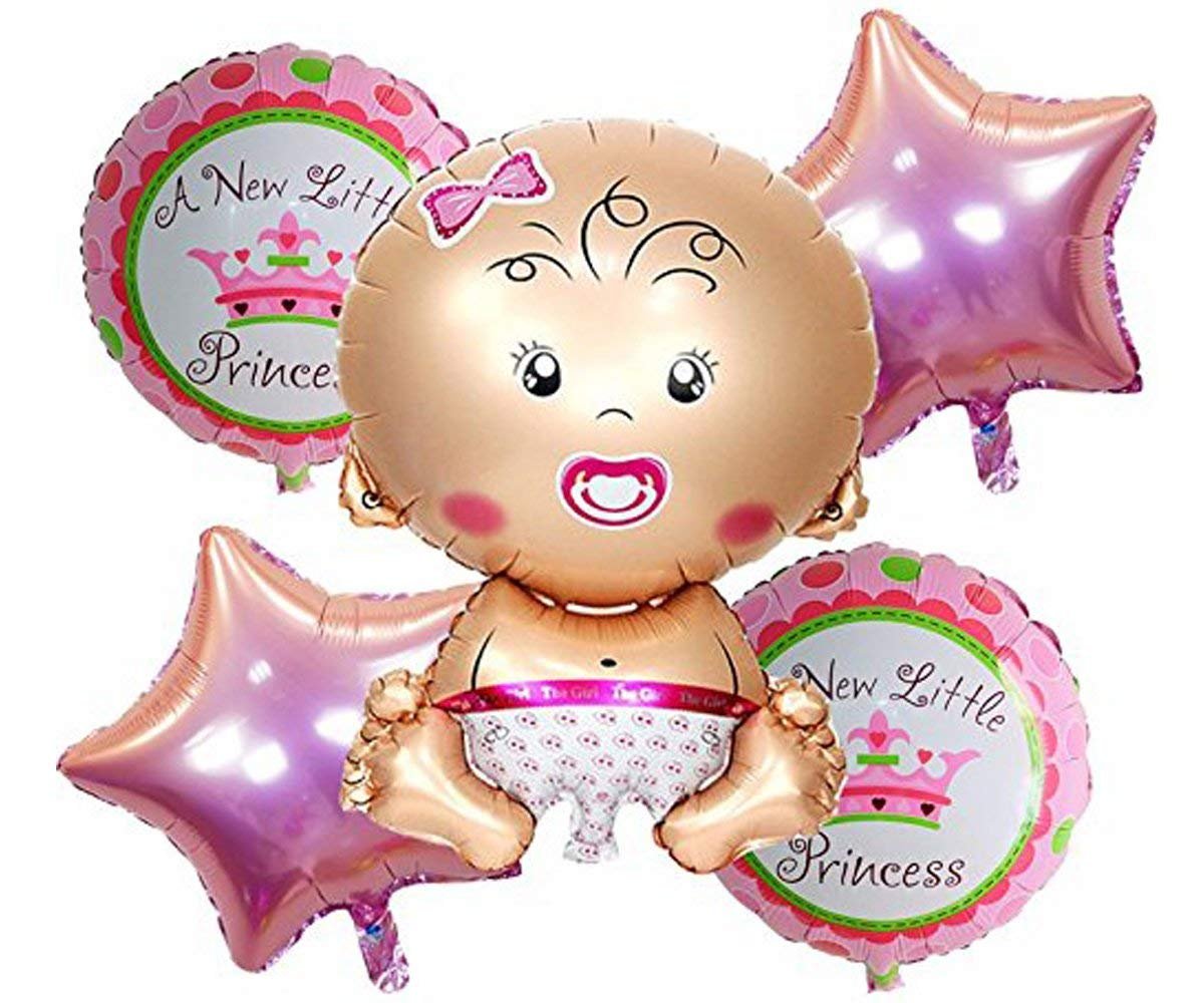 HK Balloons (Pack of 5) Baby Shower Foil Balloons Party Decoration Kids