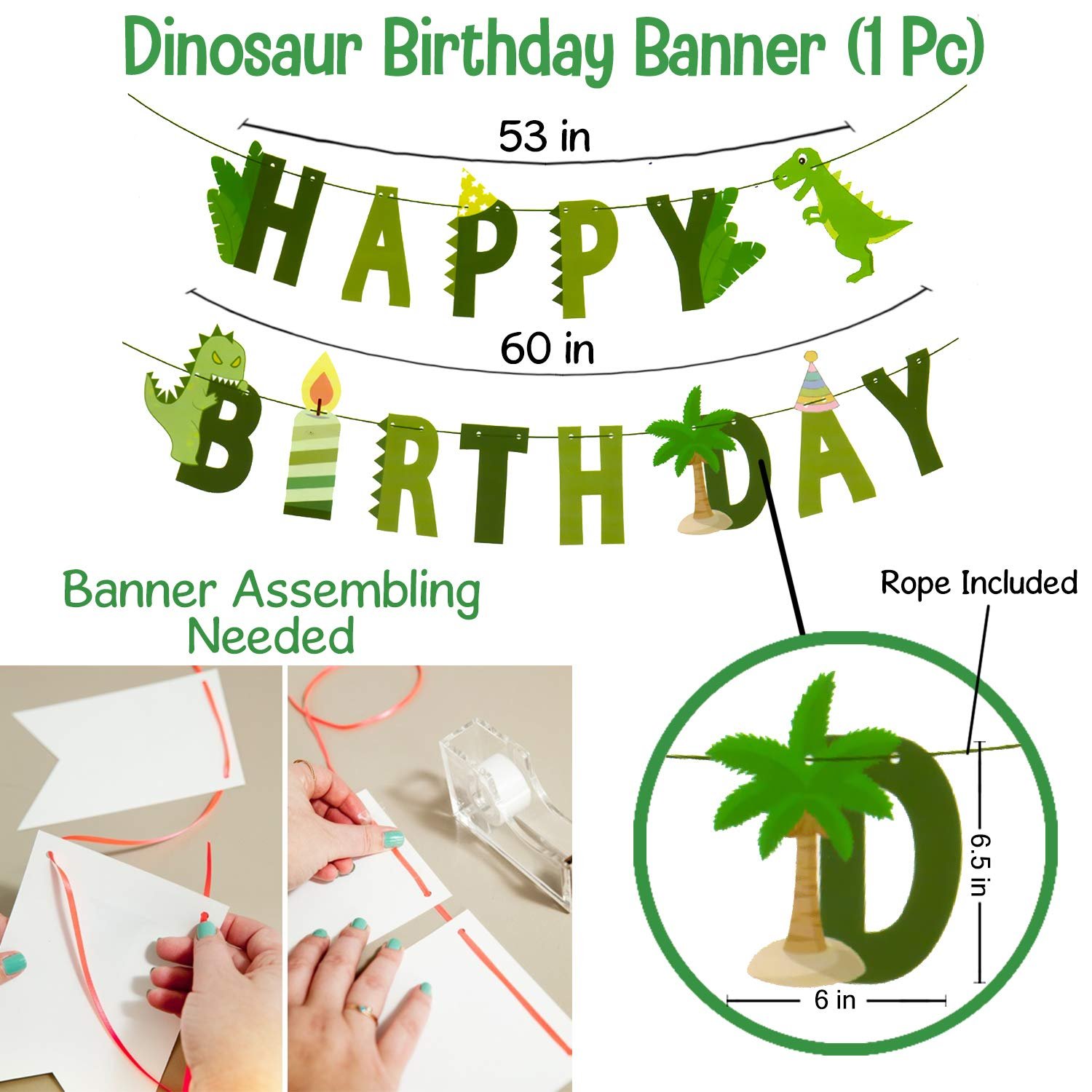 Dinosaur Theme Birthday Decorations - Image 3