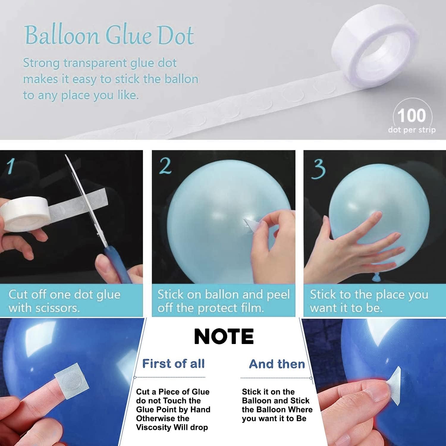 Blue Balloons for Decorations - Huge 85 Pcs Frozen Theme Balloons... - Image 2