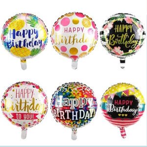 Happy Birthday Foil Balloons Round Mylar