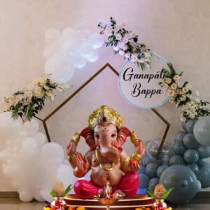 Floral and Balloon Bliss Ganesha Decoration