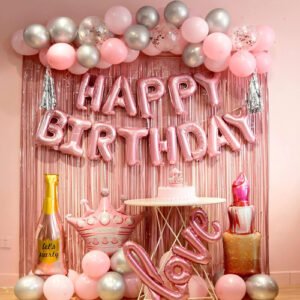 Birthday Backdrop for Decorations - Birthday Decoration for Girls