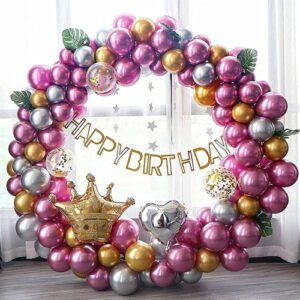 Latex Balloon Decoration Birthday Party Home Ring Chrome Decoration