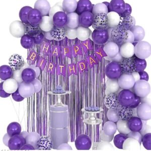 Purple Birthday Decorations Kit