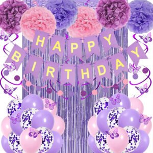 Purple Theme Birthday Decorations