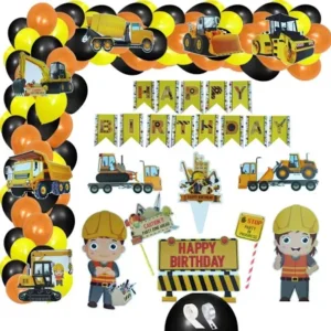 Jcb Construction Theme Birthday Decoration