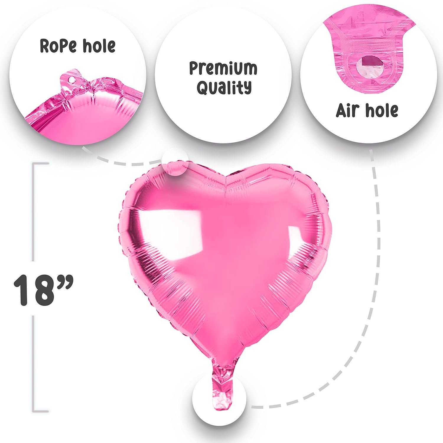 Unicorn Theme Birthday For Girls-1 Unicorn Foil Balloon, 2 Pink Heart Foil Balloons... - Image 2