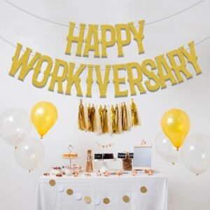 Happy Workiversary Banner, Work Party Decoration, Happy Work...
